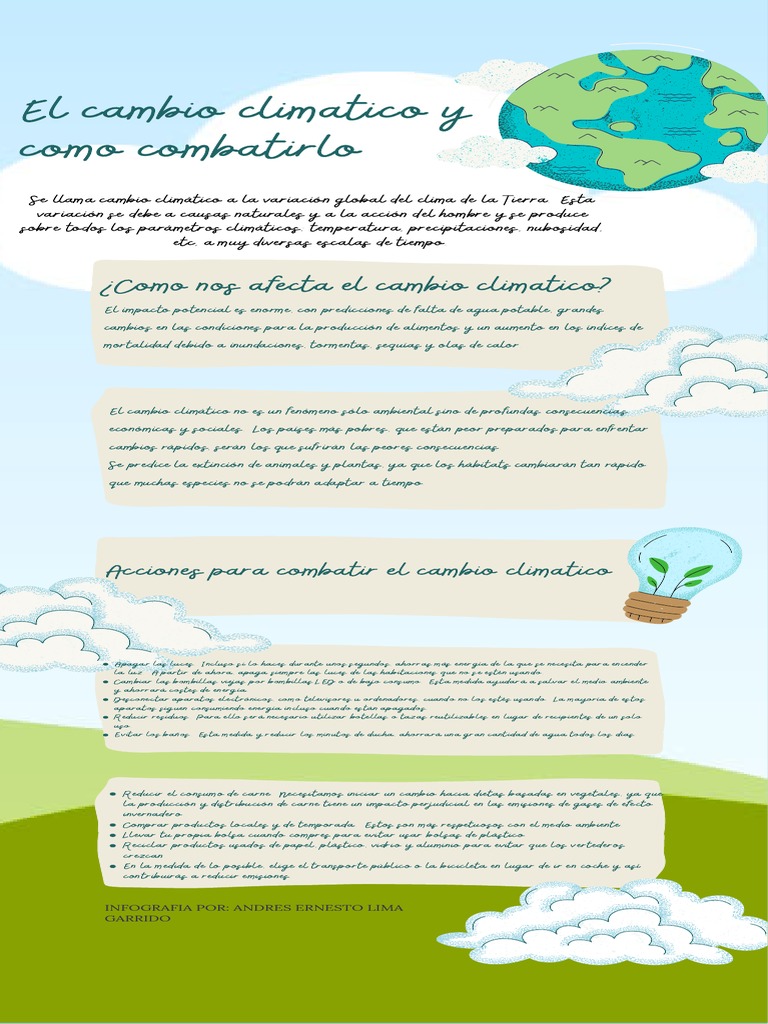 Acciones para Combatir el Cambio Climático | PDF | Cambio climático | Clima