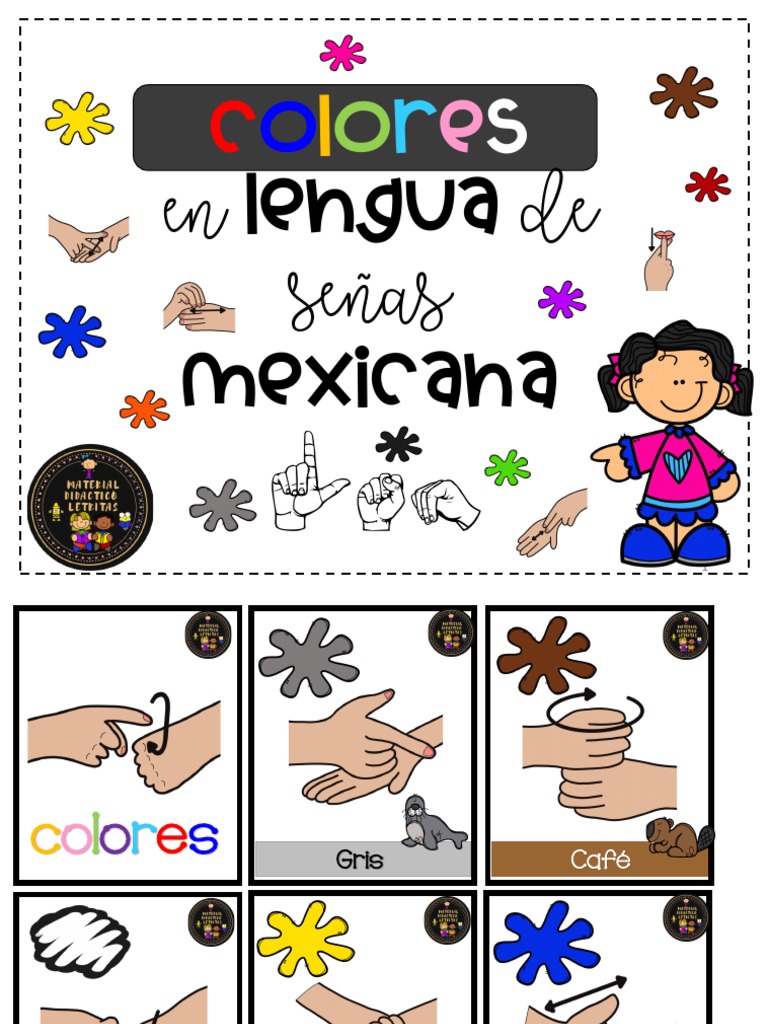 Colores Lengua e Señas Mexicana | PDF, image size:768x1024
