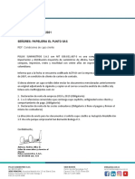 Carta de Estado Cliente Papeleria El Punto