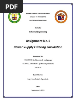 Power Supply Filtering Simulation: Assignment No.1