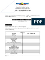 Name: Date: Strand and Section: Teacher:: Written Task: Activity #2 Exercise Routine