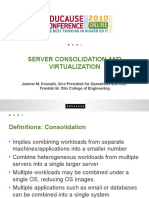 Server Consolidation and Virtualization Benefits