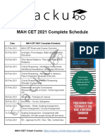 MAH CET 2021 Complete Schedule Guide