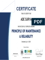 Prinsip of Maintenance & Realibility