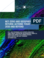 Net Zero Report and Geospheric Returen Actions - Today For 2030 and Beyond