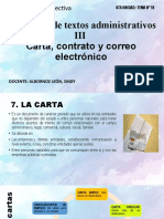 Textos Administrativos III - Carta, Contrato y Correo Electrónico