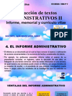 Textos administrativos II -Informe, memorial y CV