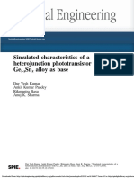 Simulated Characteristics of A Heterojunction Phototransistor With Ge SN Alloy As Base