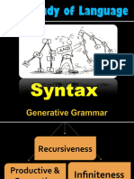 The Study of Language - Syntax - Theoretical Linguistics 