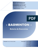 Badminton Bateria Exercícios Grupo F