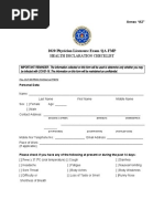PRC Annex A - Health Declaration Form | PDF | Clinical Medicine ...