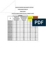 Calificaciones Definitivas Del Primer Corte