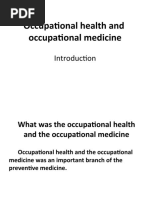 Occupational Health and Occupational Medicine