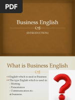 Introduction To English For Business