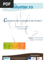 Campania de Strangere de Fonduri - Suport de Curs - Modul 1