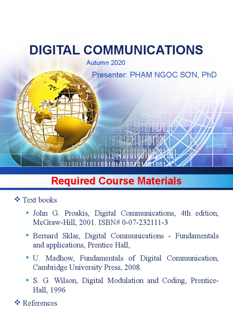 Lesson - Chapter 1-1 - Overview of Digital Communication | PDF ...