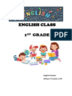 English Class 1 Grade: English Teacher Wahyu Tri Lestari, S.PD