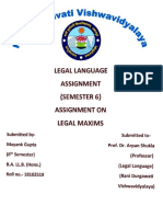 Assignment Legal Maxims