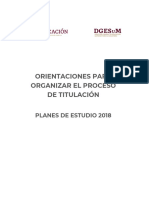Orientaciones Titulacion Planes 2018