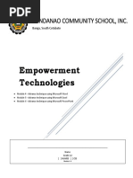 Mindanao Community School, Inc.: Empowerment Technologies