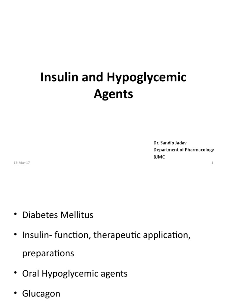 Insulin and Oral Hypoglycemic Agents | PDF | Insulin | Diabetes