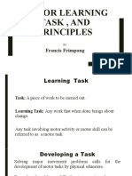 Motor Learning Task & Factorial Principles