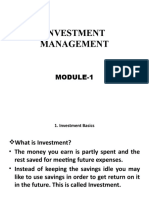 Investment Management: Module-1