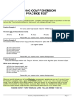 Reading Comprehension Practice