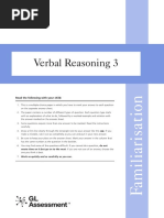 Verbal Reasoning - 3 - Test Booklet