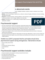 Actions - 19 - Psychosocial Support (Psychological First Aid (PFA) )