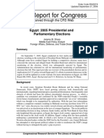 CRS Report For Congress: Egypt: 2005 Presidential and Parliamentary Elections