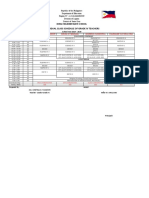 Individual Class Schedule of Grade Iv Teachers