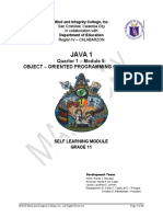 Java 1: Quarter 1 - Module 5: Object - Oriented Programming Concepts