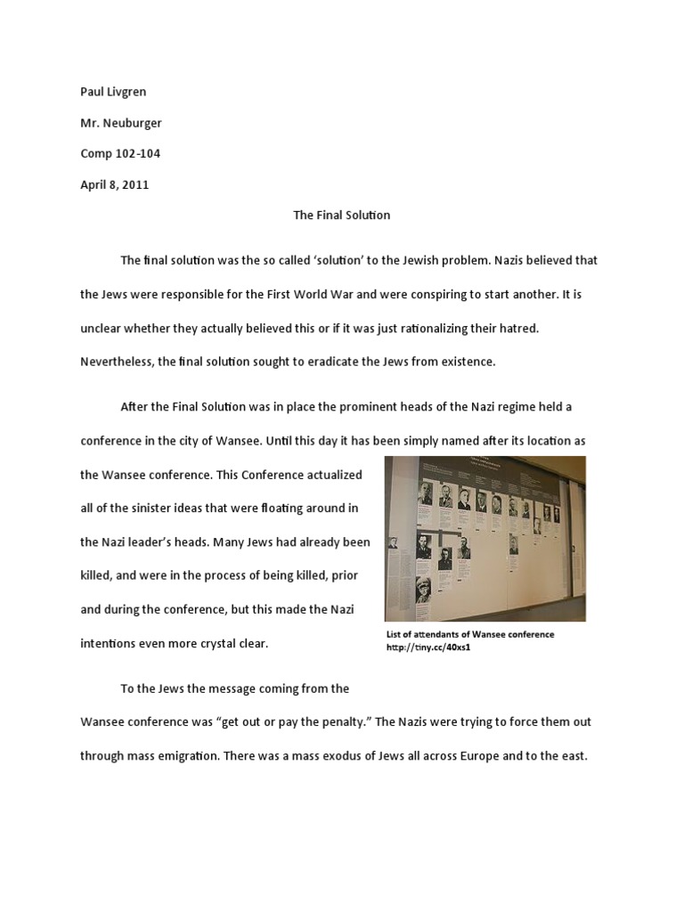 Final Solution Short Paper | PDF | History