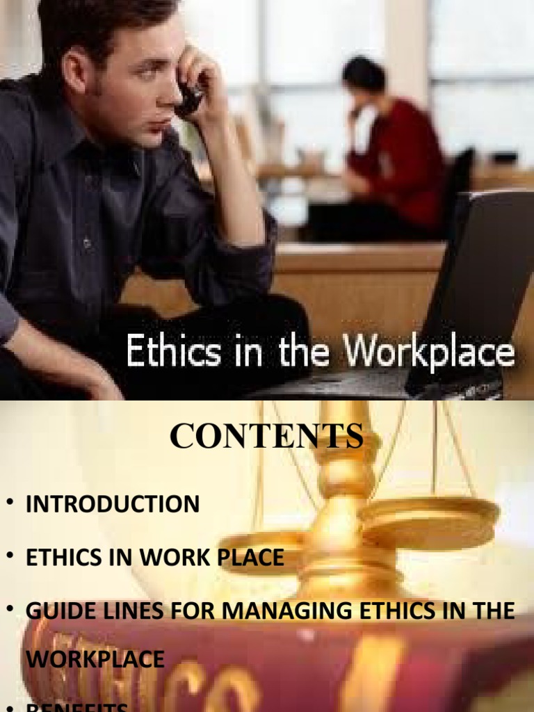 Ethics in Work Place | PDF