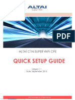 Quick Setup Guide: Altai C1N Super Wifi Cpe