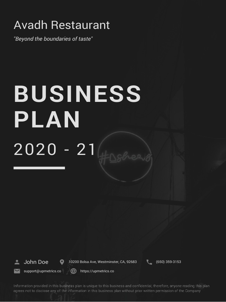Restaurant Business Plan Example | PDF | Thai Cuisine | Restaurants