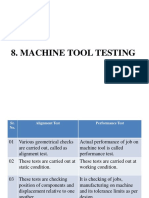 Machine Tool Testing Techniques