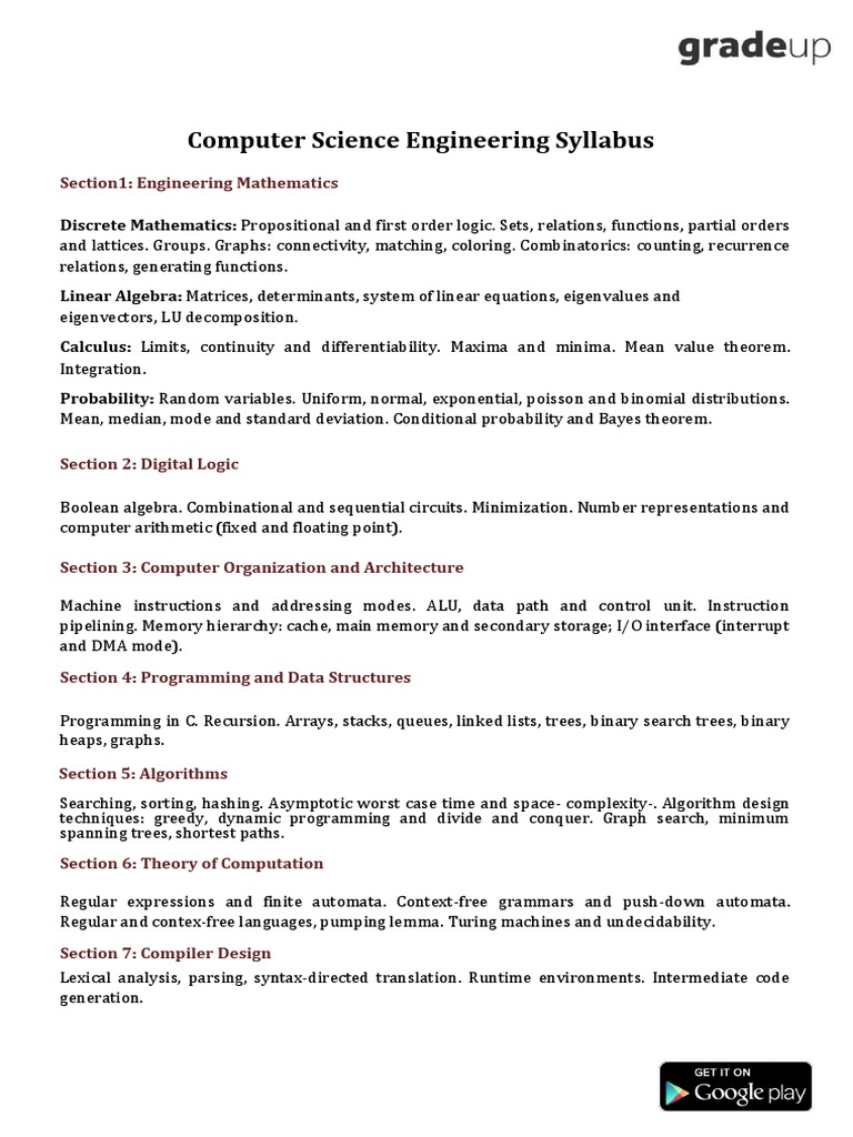 GATE 2017 Computer Science and Information Technology - PDF 10 | PDF ...
