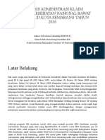 Analisis Administrasi Klaim Jaminan Kesehatan Nasional Rawat Jalan