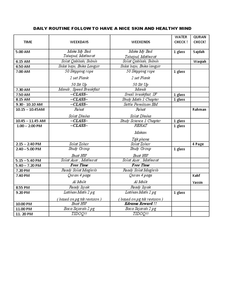 Daily Routine! | PDF