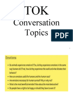 Set 1 - TOK Conversation Topics