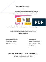 G.V.M Girls College, Sonepat: Project Report