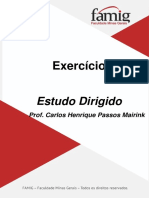 EXERCÍCIO - ESTUDO DIRIGIDO - TÍTULOS DE CRÉDITO