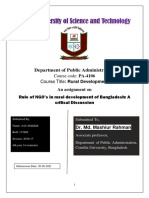 Department of Public Administration: Course Code: PA-4106 Course Title: Rural Development