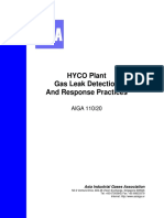 HYCO Plant Gas Leak Detection and Response Practices: AIGA 110/20