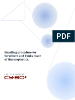 Thermoplastic scrubber handling guide