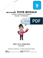 Model Your Modals: Learner's Module For English 9 Quarter 1 Module 3