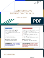 Present Simple VS Present Continuous