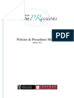 Chapman ImPRessions Policies and Procedures